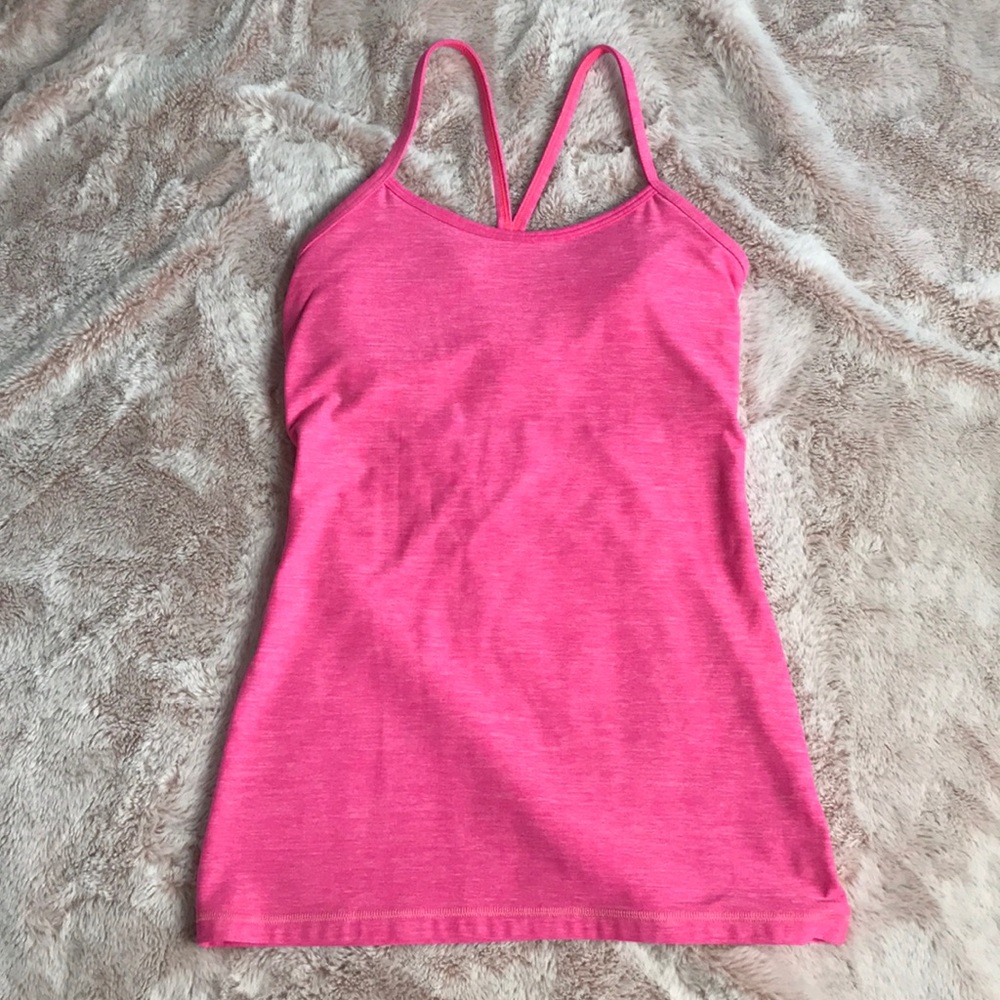 Bright pink tank top